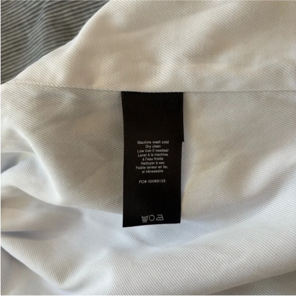 Rag and Bone Designer Jacket Cropped Striped Jessie Coat Linen Gray Size Medium - Picture 12 of 14